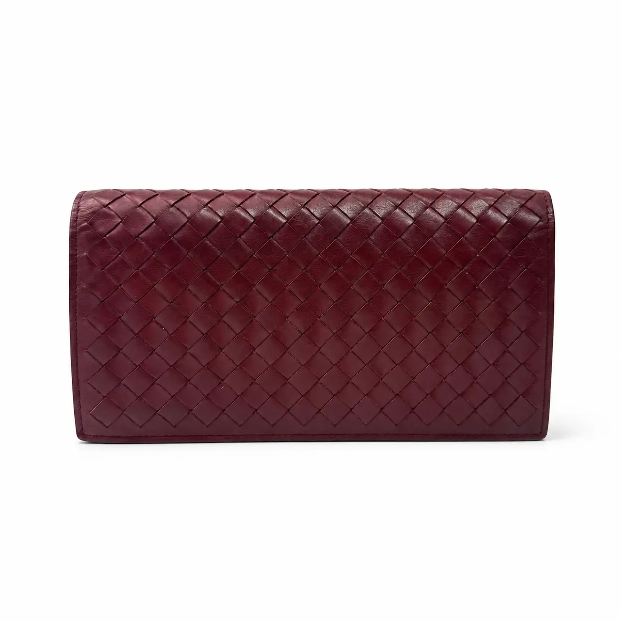 Pre-owned BV Intrecciato Woven Bi Fold Wallet D0256