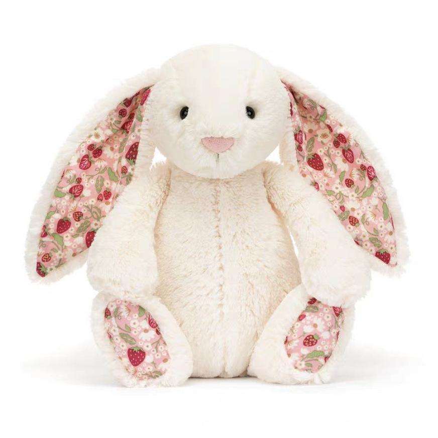 Plush Bunny Doll with Floral Ears | Cute Creative Soothing Plush Toy | Adorable Bonnie Bunny Stuffed Animal | Perfect Easter Gift for Women, Girls & Kids