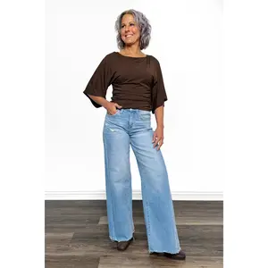 The Nikki from Vervet: High-Rise Extreme Wide Leg Denim