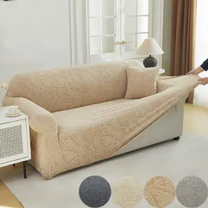 Deep Sofa Cover, Stretchable Anti-Slip Velvet Fabric, Washable Pet & Kid Furniture Protector, Stylish Design for Sofas & Benches, Elastic Sofa Slipcover, Sofa Couch Covers
