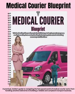 Medical Courier Blueprint Guide Spiral Book for Easy Readability and Portability in the Medical Courier Field