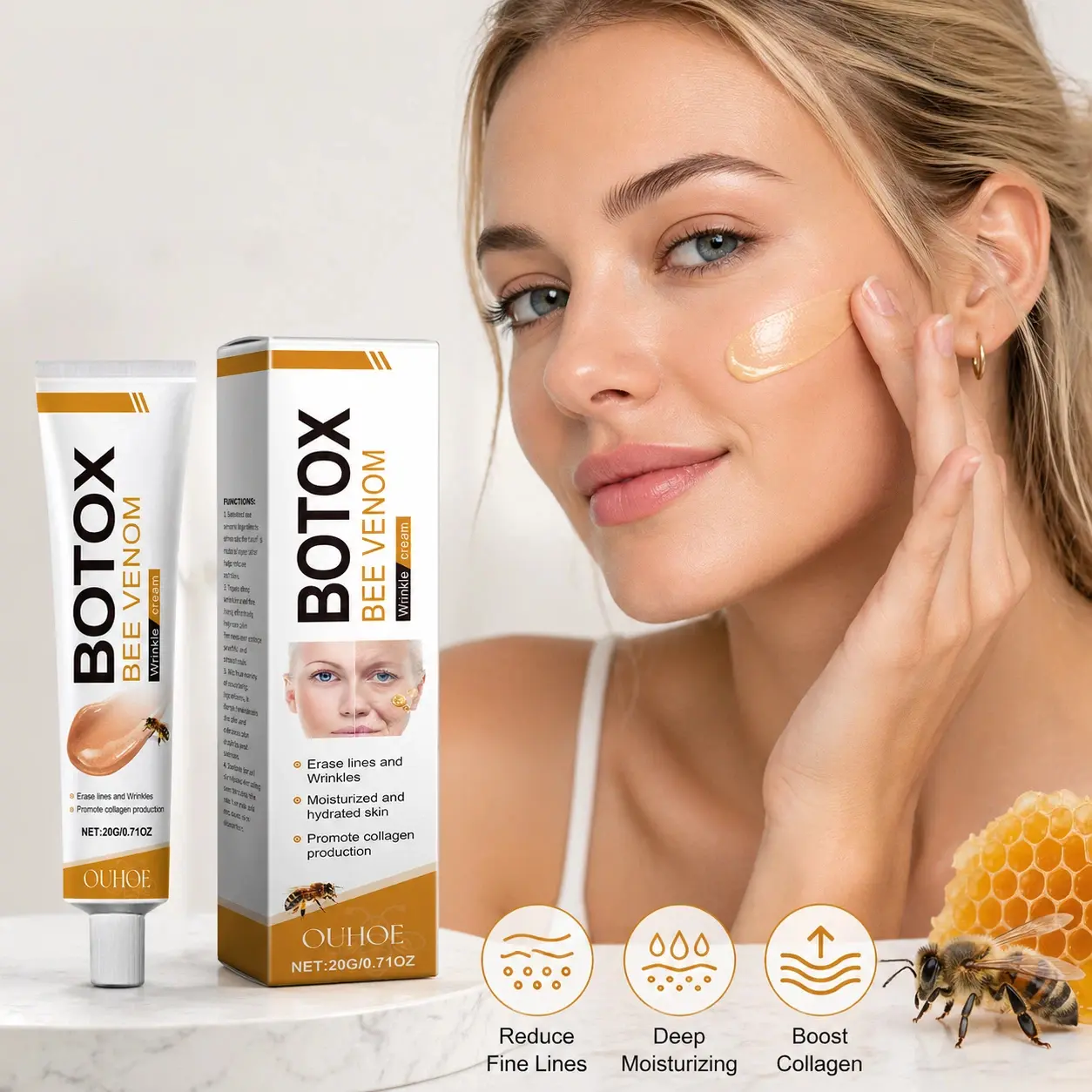 Facial Care Cream - Lightweight & Fast-Absorbing, Soothes Dry Skin, Enhances Skin Elasticity Appearance, Leaves Skin Soft and Smooth, Ideal for Morning and Night Use.