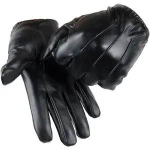 Men Leather Touchscreen Gloves Winter Driving Warm Wrist Gloves