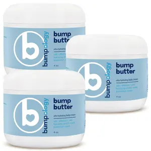 Bump Butter 3 Pack | Stretch Mark Moisturize Cream | 2-in-1 Powerful Butters + Oils | Made in USA | Physician Formulated | Hydrating Body Cream