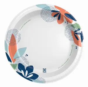 Heavy Duty Disposable Paper Plates 10 Inch, Multi Color, Soak Resistant & Microwave Safe, Large Party Dinner Plates for BBQ Picnic Events, 150 Count