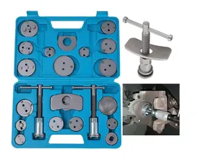 22pc Brake Caliper Compression Tool Set, Heavy Duty Brake Piston Compressor Tool and Wind Back Tool Kit for Brake Pad Replacement, Universal Disc Brake Caliper Tool Set with Blue Case