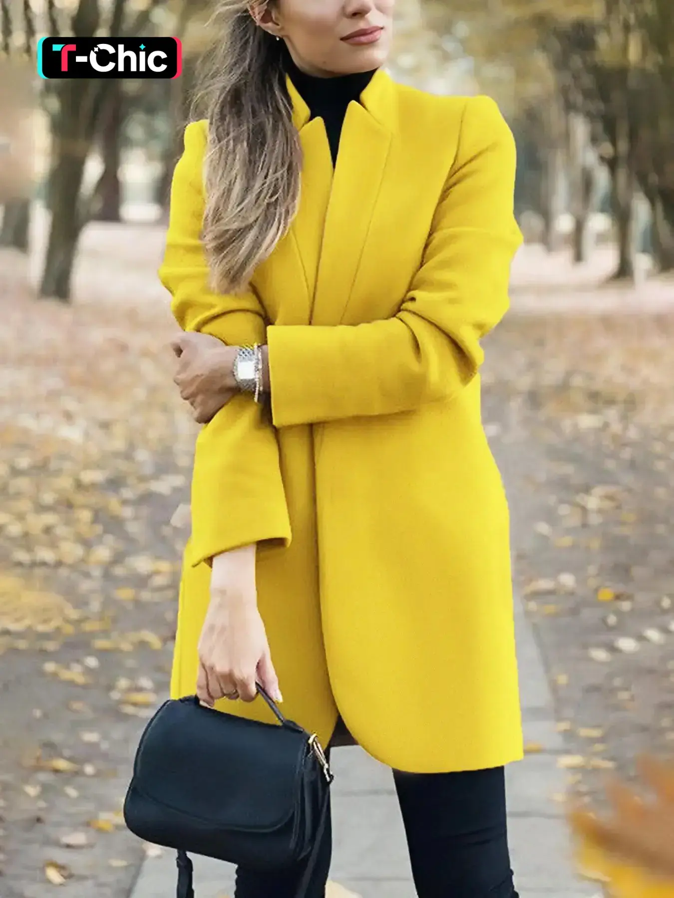 Women's Solid Color Open Front Collared Fitted Coat Jackets, Casual Collared Coats, Casual Long Sleeve Autumn Outerwear for Fall & Winter, Lady Women's Clothing for Daily Wear Womenswear, Chic Casual Outerwear