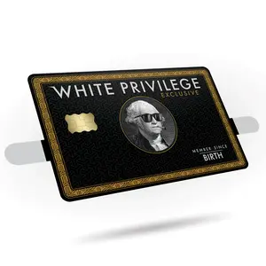 White Privilege Credit Card Skin Sticker – Funny Vinyl Card Wraps for Debit, Credit, and Bank Cards – 3-Pack Gag Gift - Durable UV-Printed Vinyl - Great for Wallet Pranks