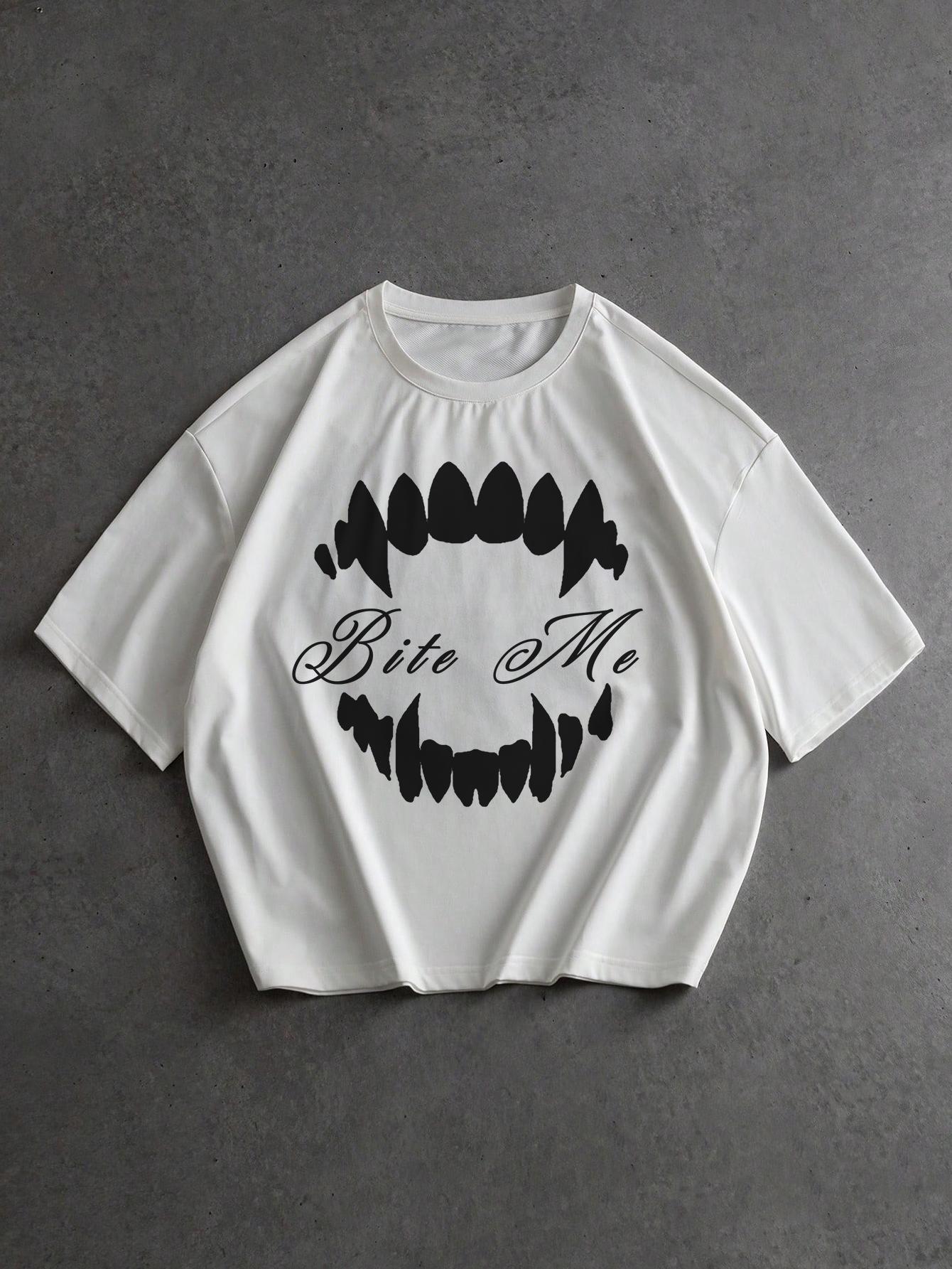 3-pack unisex; new men’s summer T-shirt; trendy design featuring a retro sunset palm tree graphic, shark mouth print, and letter slogan; black/white soft short-sleeve streetwear style—perfect for summer wear.