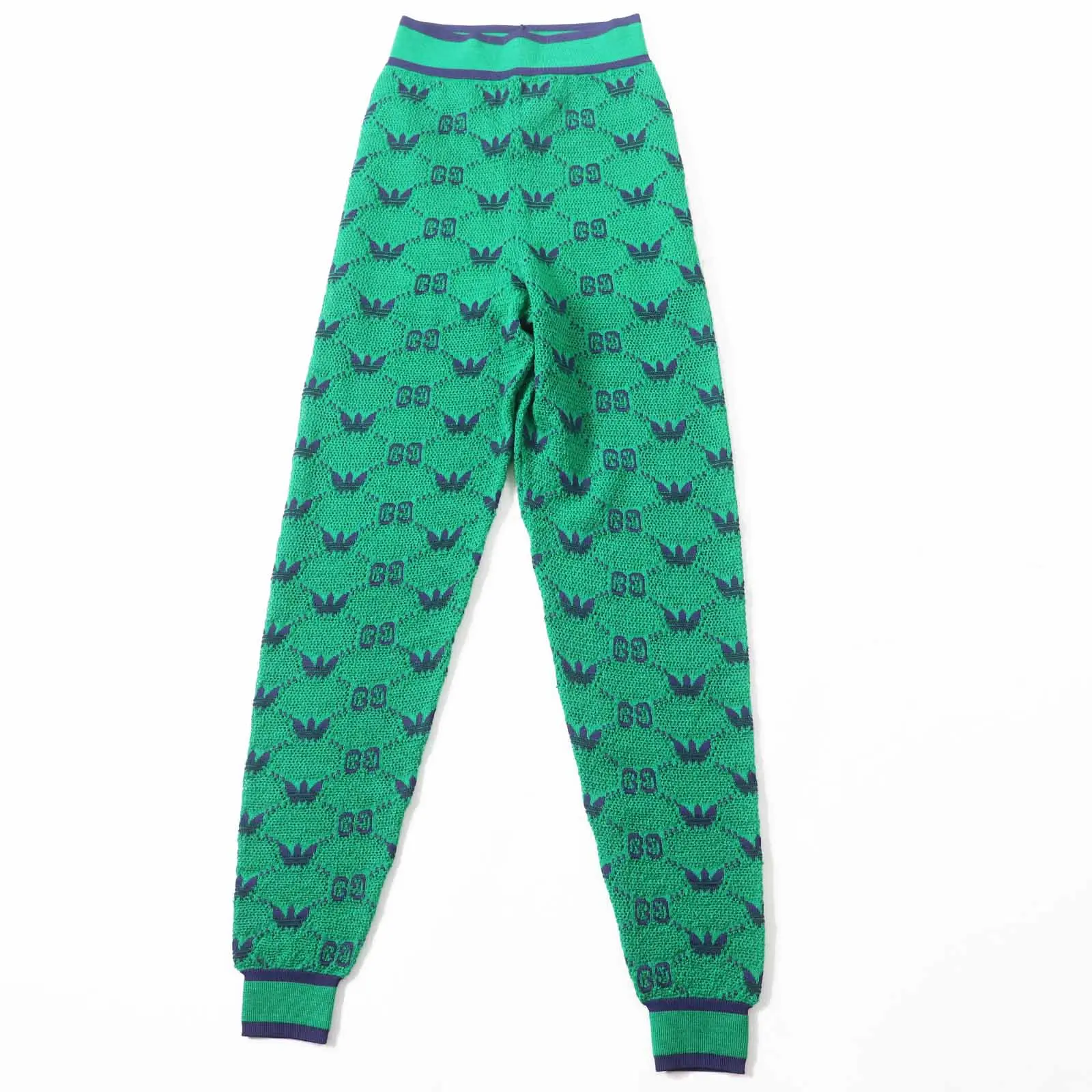 Pre-owned GUCCI Others Small Leather Goods Gucci×adidas GG Trefoil wool jacquard wool rayon pants