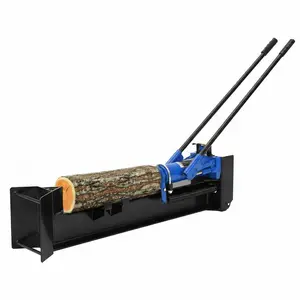 12 Ton Hydraulic Log Splitter – Manual Wood Splitter Built-in Wheels, No Electricity Needed! Hand Powered Firewood Cutter for Camping, Fireplace, Homestead, Max 18.7" Logs