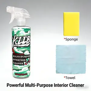 Multi-Purpose Car Interior Cleaner (250ML)-WithSponge & Towel for Easy Cleaning