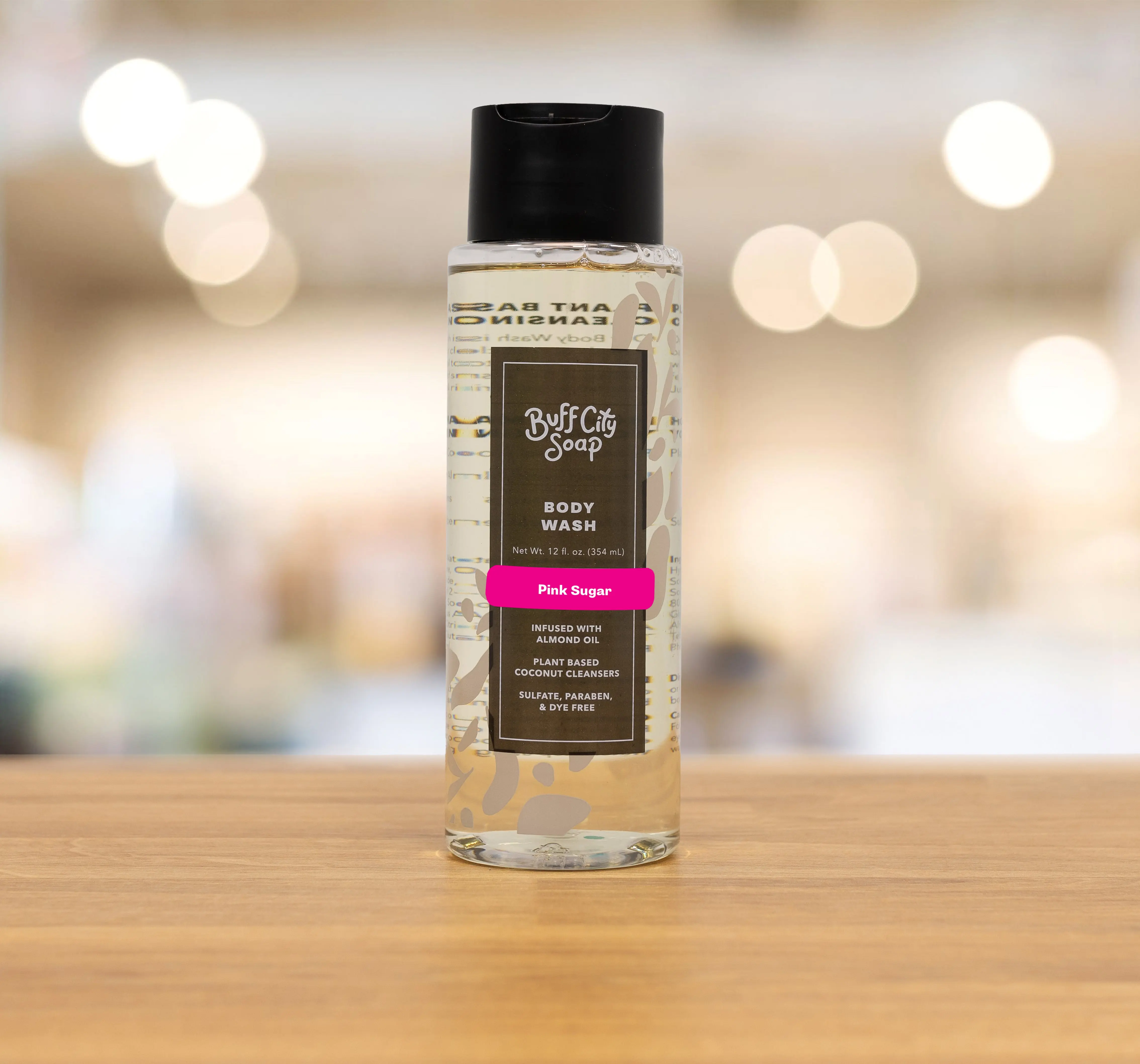 BUFF CITY SOAP Pink Sugar Nourishing Body Wash Cleanser - US Plant-Based Wash for Softening Body Care, with Coconut, Plant, Caramel & Vanilla Notes for Comfortable Skin