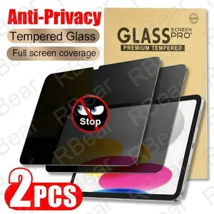 2-Piece Anti-Spy Tempered Glass Screen Protector for 10th Gen 10.9 Inch 2022 iPad Pro/air/m4 Models Tablet, Scratch-Resistant Privacy Film