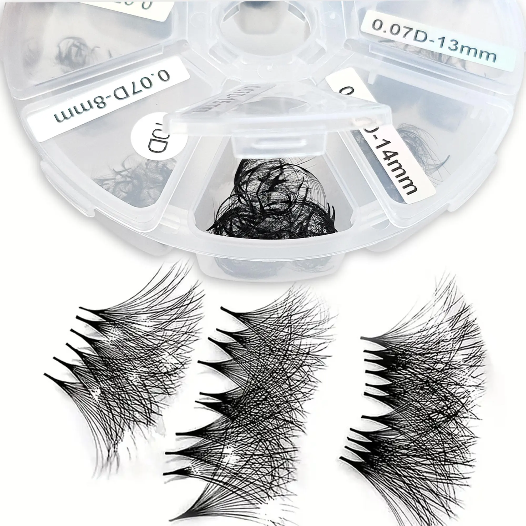 Mixed Length Individual False Eyelashes, 1 Box Natural Look Eyelash Extensions, Self Grafting Curl Eyelashes, DIY False Eyelashes, Eye Makeup Enhancement False Eyelashes, Cosmetic, High Quality Eyelashes, Curly Lashes, Longer Looking Lashes