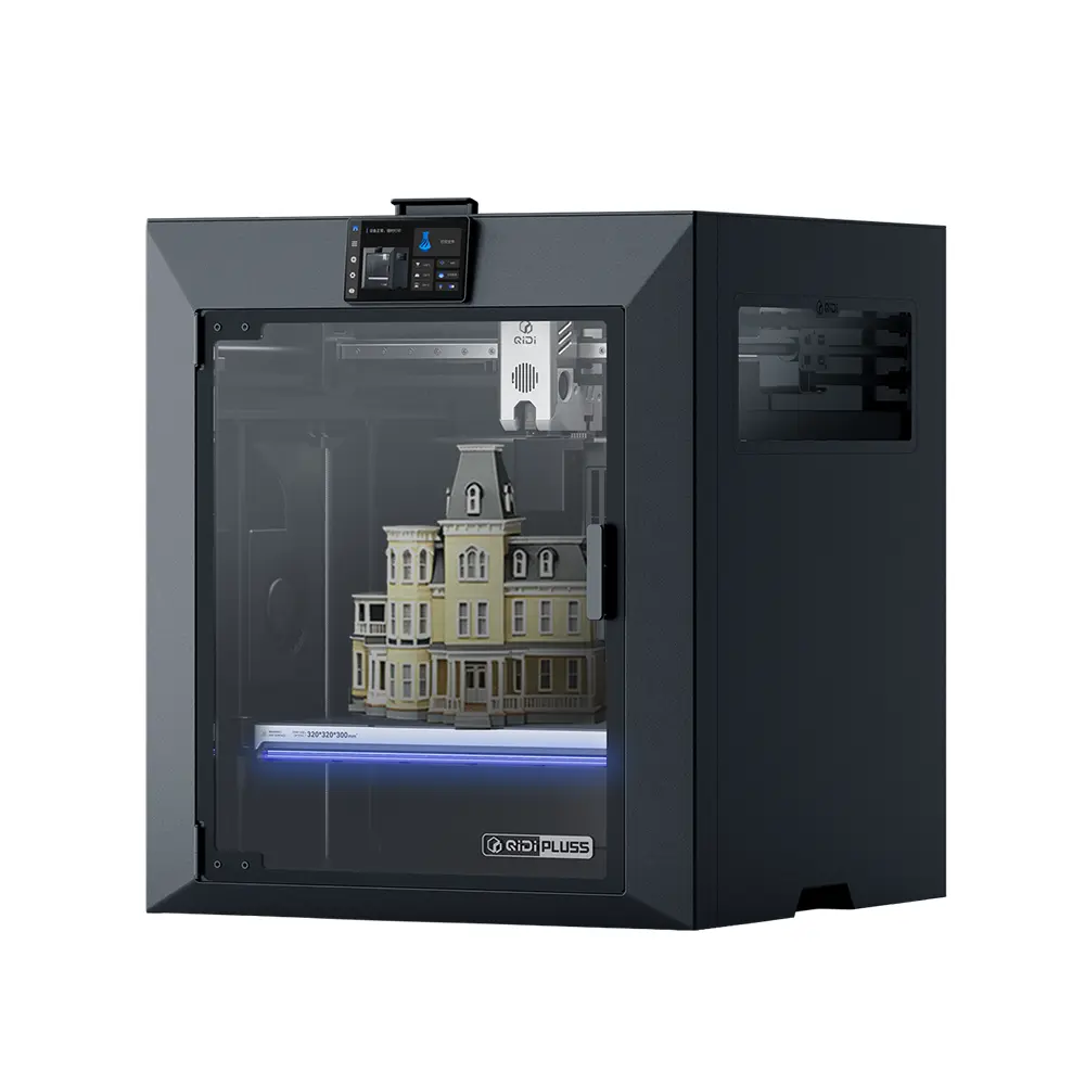 QIDI Plus5 New 3D Printer, 320×320×300mm Large Build Volume, 65℃ Heated Chamber, 370℃ High Temperature Hot End, Active Tool Head Cooling System, One-Tap Printing, High Precision FDM Printer for Professional Makers & Engineers