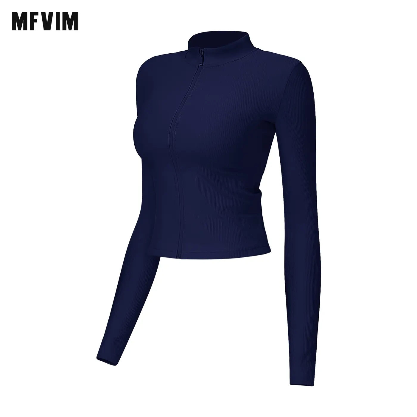 Women's Full-Zip Yoga Jacket, Lightweight Nylon Spandex Athleisure Wear, Slim Fit Athletic Top with Thumb Holes, Yoga Suit Jacket, Thumbhole