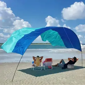 New Classic with Quiet Canopy, The Original Wind-Powered Beach Shade, Provides 150 Sq. Ft.of Shade Shade , Weighs Only 4 lbs, Sets up in 3 Minutes.World's Best Beach for 3-4 Person Family Beach Camping Outdoor UV Protection Sun Shelter for Beach Vacation