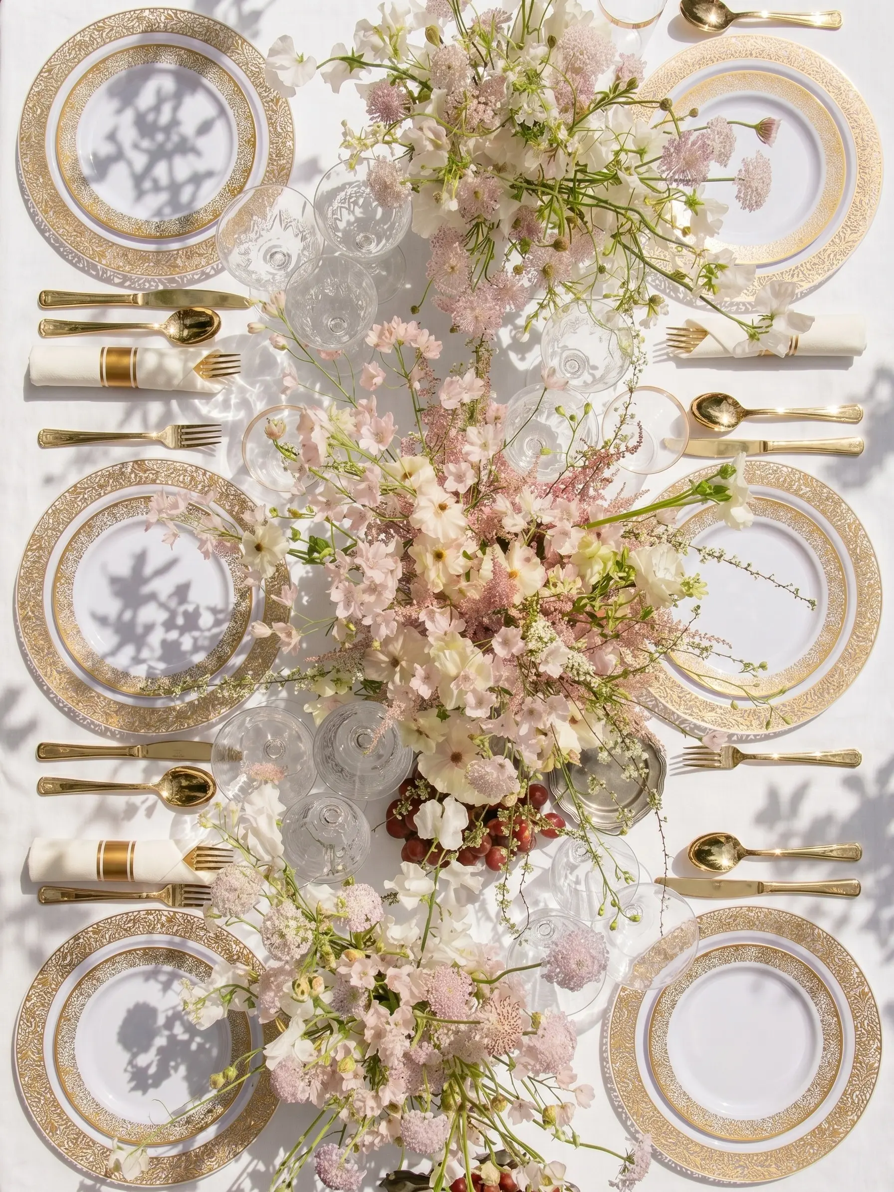 350 pcs graduation  Disposable Plates and Silverware Set:50Dinner Plates,50Dessert Plates, Cups,50Napkins,50Knife, 50forks, 50spoons-Perfect for graduation Party Plastic Dinnerware Set