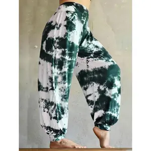 Tie-dye joggers — casual plus-size tie-dye loose joggers — spring/summer elastic joggers — women’s printed joggers