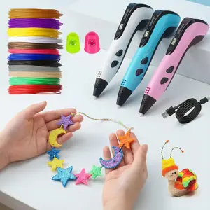 3D Printing Pen Set,   8-piece set  Includes 3D printing pen, Type-C charging cable, charging head, base, picture album and 36 meters of PLA consumable material. Creative DIY children's gift, New Year gift, birthday gift, DIY gift  Children's Toy