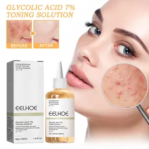 Skin Repair Glycolic Acid 7%Exfoliating Toner Glycolic Sour 7% Toning,Exfoliate,Wrinkle Exfoliating Serum for Face,Hydrates and Reduces Skin Blemishes Skincare  Smoother  Aloe Delicate Facial Sensitive (100ml) Gentle Gift Mom Radiant Comfort