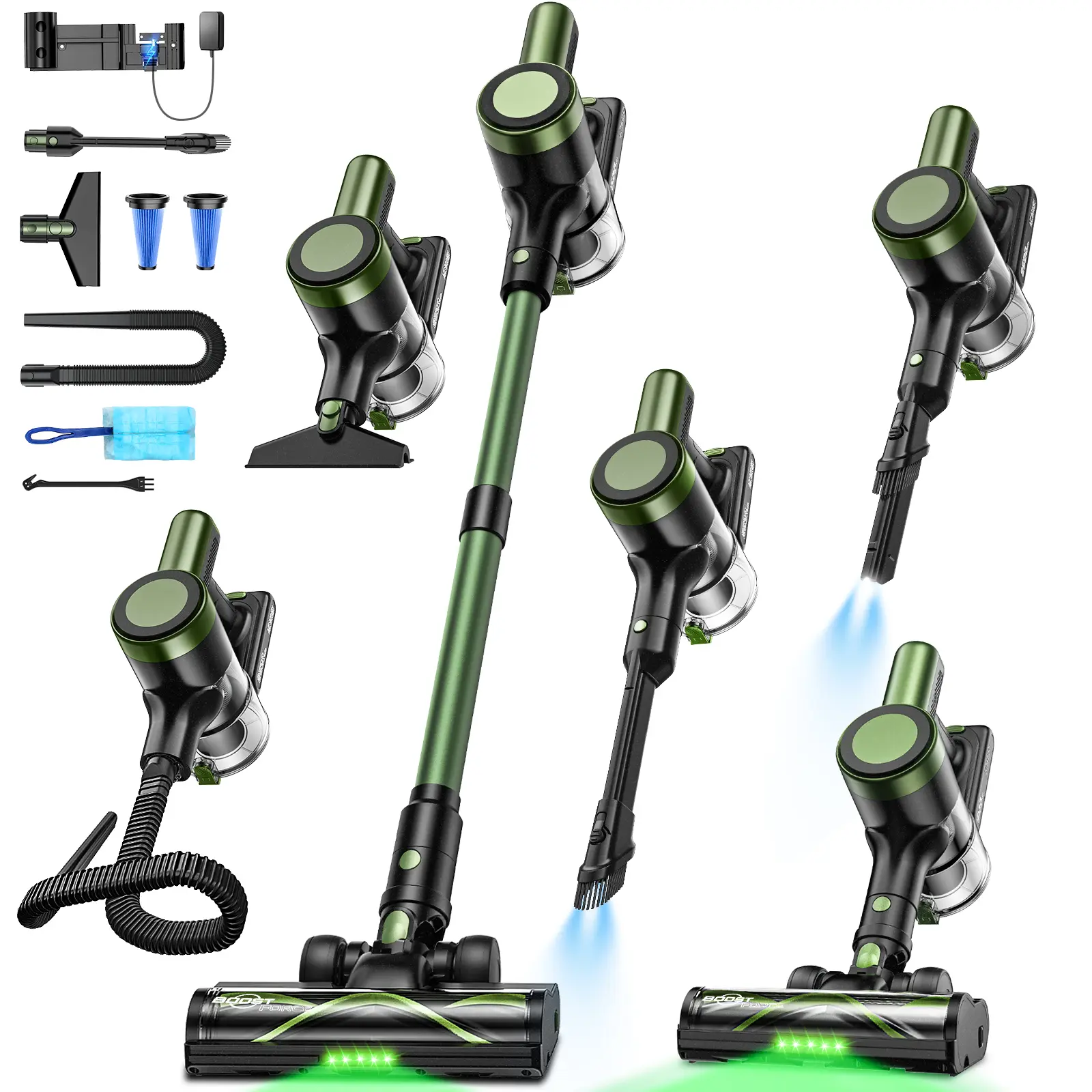 VICEASE Cordless Vacuum Cleaner, 500W Powerful motor , 55Mins Runtime, LED Display, Detachable Battery, Handheld Vacuum for Home Use by Pet Owners,summerwins,dorm essentials,home essentials