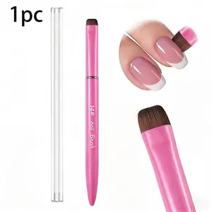 Three-In-One French Manicure Brush, Multi-Function Brush Head, Precision Cleaning, Gel and Acrylic Nails, Nail Polish Brush, Remover Brush