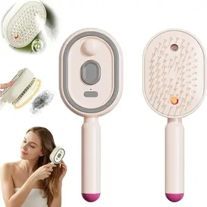 2026 New Electric Steam Brush, Brushs for Hair, Rechargeable Hair Straightener, Detangling Steams Reduce Frizz, Nourishes Hairs, Anti-Static wig combs scalp removing comb