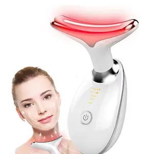 Neck Massager Device, 7 Color Importer, Vibration Beauty Instrument, Dedicated for V Face, Small Dolphin Neck Care Tool