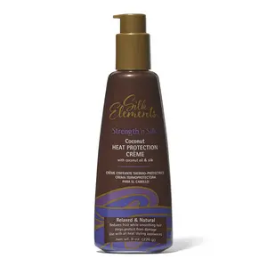 Silk Elements Heat Protection Creme, AntiFrizz, Smoothing, Coconut Oil and Silk, Relaxed or Natural Hair