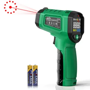 Infrared Thermometer Gun, Sqech Laser Thermometer Gun, Non-Contact Temperature Gun, Adjustable Emissivity, Color Backlight, Cooking, BBQ, Fridge, Hvac, Digital Cooking Thermometer