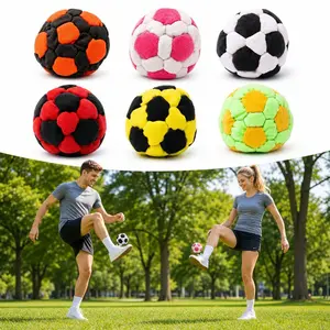 Soft Plush Soccer Footbag Hacky Sack - 6 Colors Durable Kick Ball for Kids Adults,Beginner Juggling Ball for Outdoor Games & Coordination Training