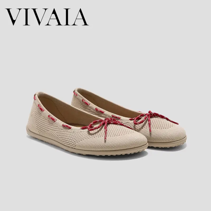VIVAIA Women’s Round-Toe Barefoot Flats, Wide Toe Box Lightweight Knit Shoes for Errands & Travel, Fall Shoes for Women (Nika) Footwear Girl
