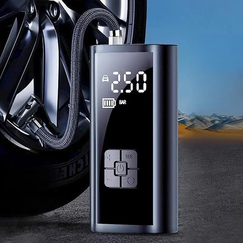 Portable Wireless Car Air Compressor, Cordless Tire Inflator, Tire Inflator, Air Pump with LED Light, Electric Tire Inflator Pump for Motorcycle Bicycle Auto Tyre Balls, Vehicle, Tire Inflation Tool