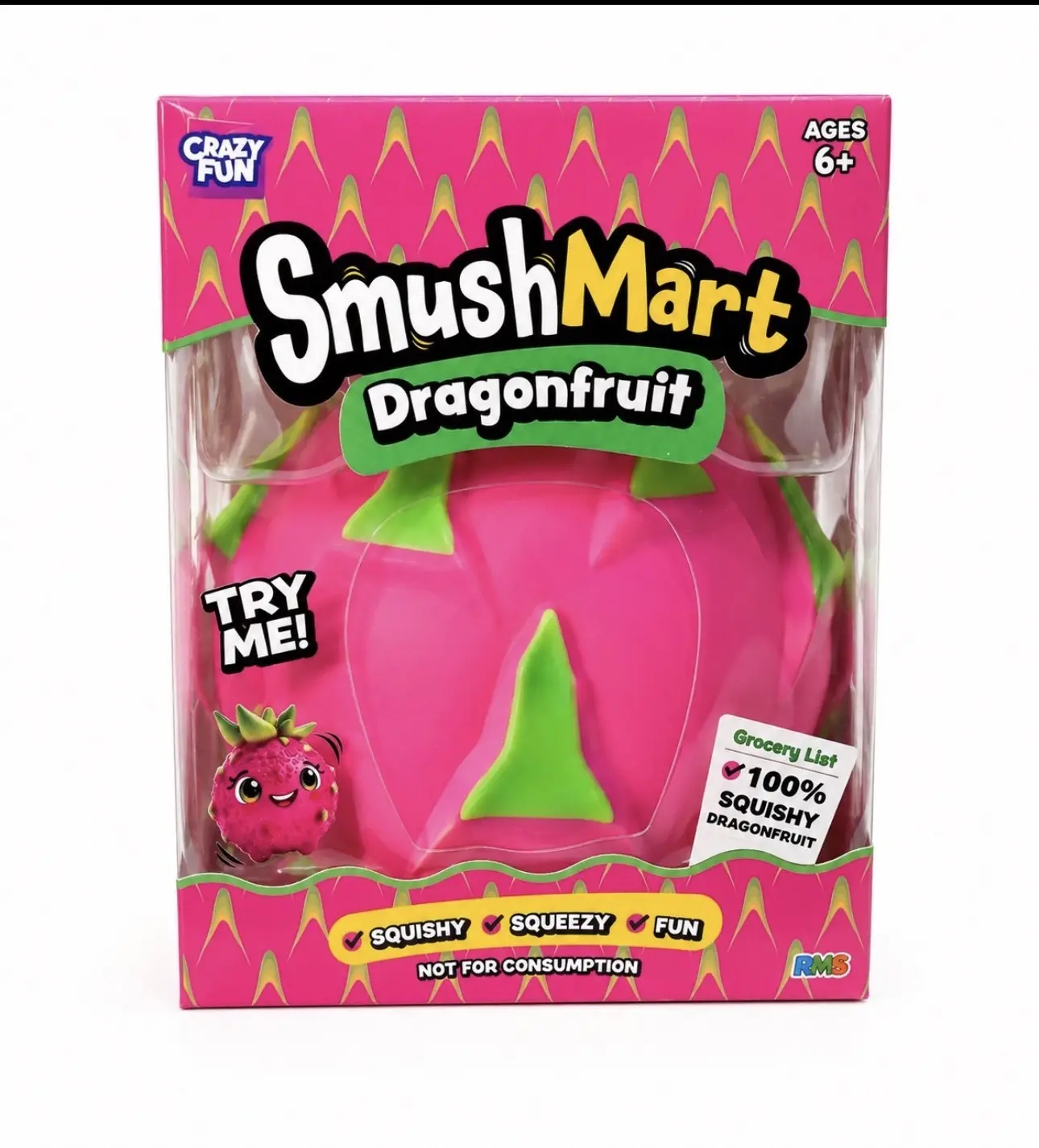 DragonFruit Squish Stress Relief Item for Classic & Novelty Toy Collections