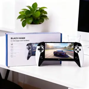 Game console (battery not included) with a 5.5-inch large screen, supports ten emulators, excellent graphics, a perfect holiday gift, Father's Day, Christmas.