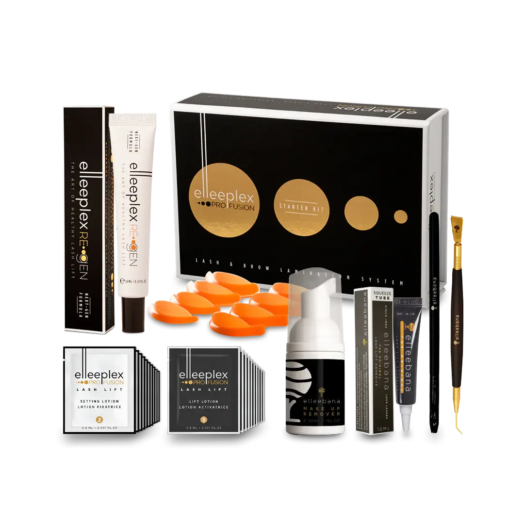 Professional Lash Lifting Beauty Bundle Kit - Eyelashes Makeup Multi-Pack with 15+ Treatments, Eyebrow & Lash Care, Setting Lotion, Tools, Elleebana Makeup Remover, Eyelashes Makeup Set
