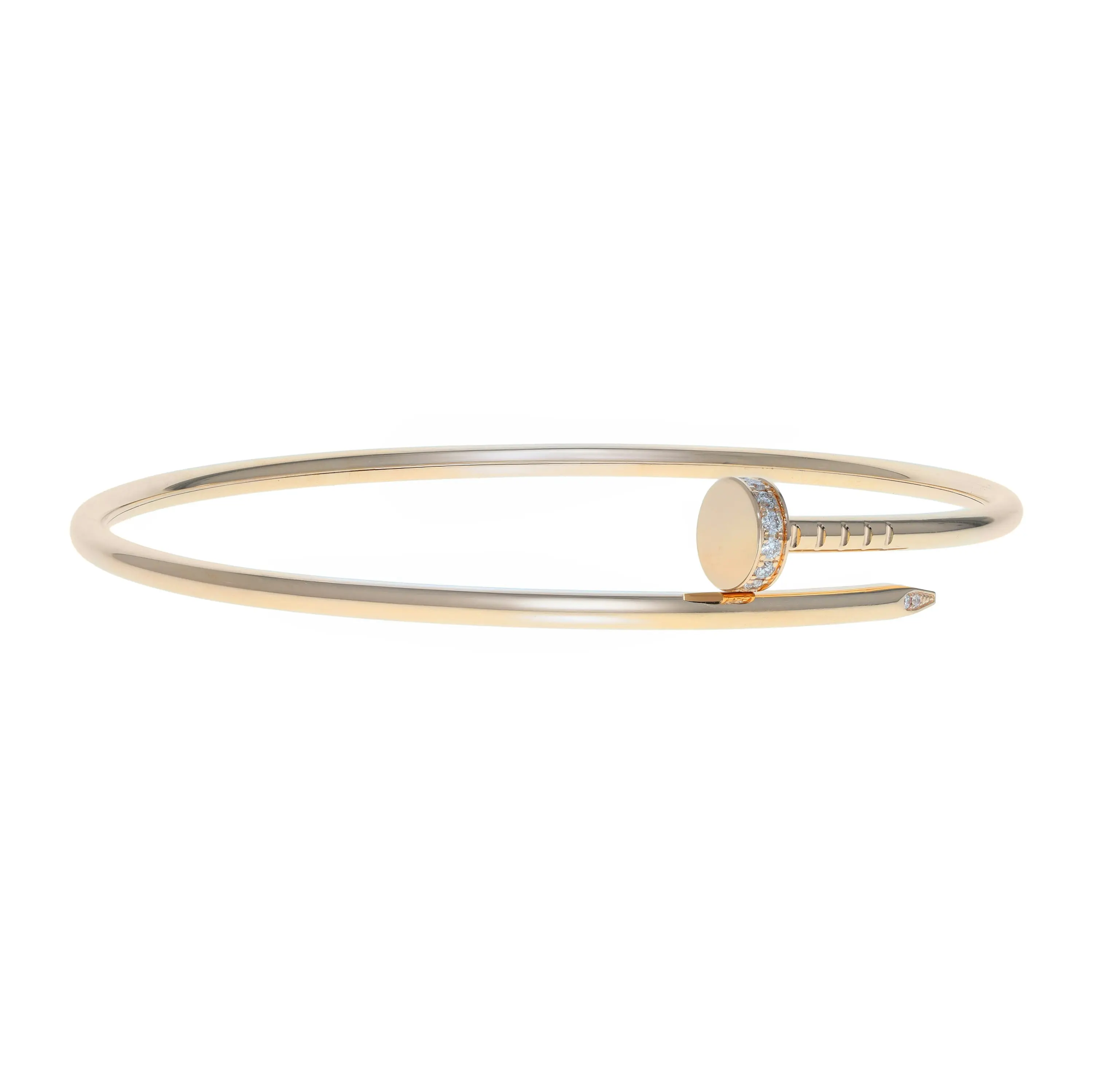 Pre-owned Cartier Juste Un Clou Small Bangle Bracelet Size 19