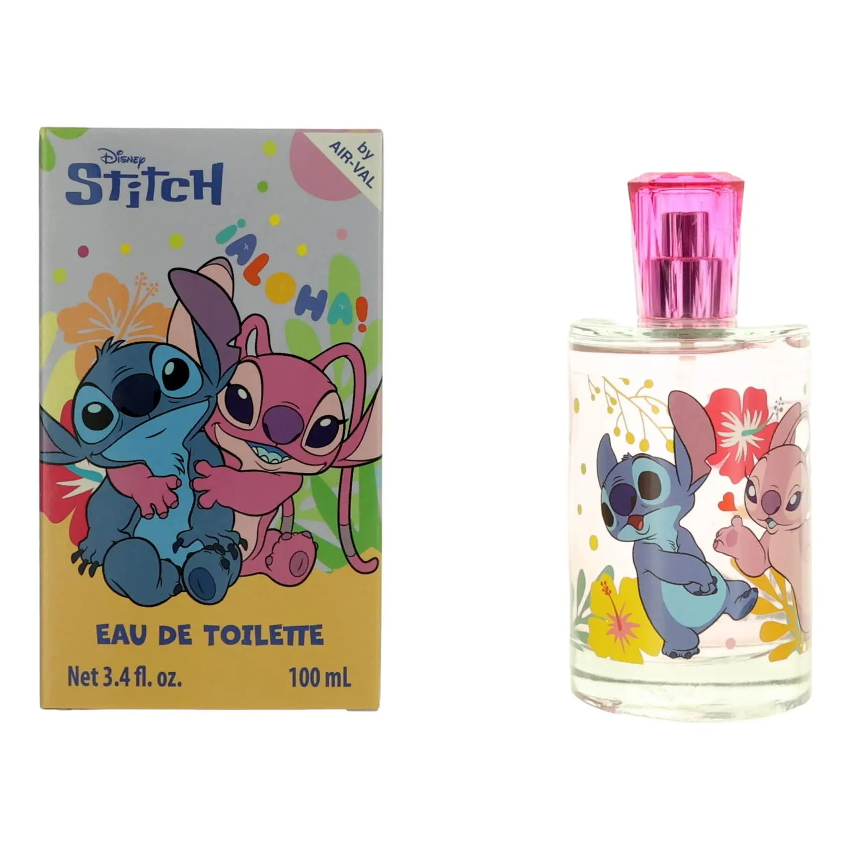 Stitch & Angel by Air-Val International, 3.4 oz EDT Spray for Kids Captivating Scents Enchanting Fragrance Carefully Picked Scents Edt Perfume Authentic Perfumes, Patchouli, Cedar, Jasmine, Orange, Citrus, Spray Bottle, Orange Jasmin, Musk Base