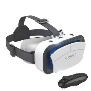 VR SHINECON Virtual Reality VR Glasses, 3D Helmet Lenses Wearable Smart Goggles for Smartphones, VR Glasses for Home Office Gamer