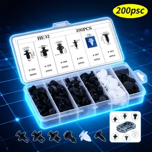 HE26 Car Self-Tapping Screw Set 101PCS Retaining Clips & Screws U-Type Fasteners Anti-Rust Automotive Accessories for Cars Motorcycles Atvs Mopeds Truck Detailing Carbon Decor Car Interior Kit