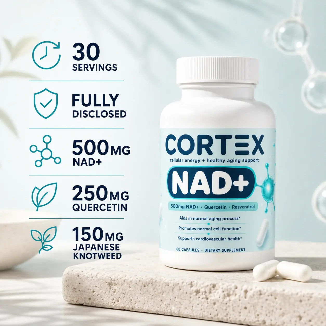 CORTEX NAD+ Cellular Support Capsules - 60 Count