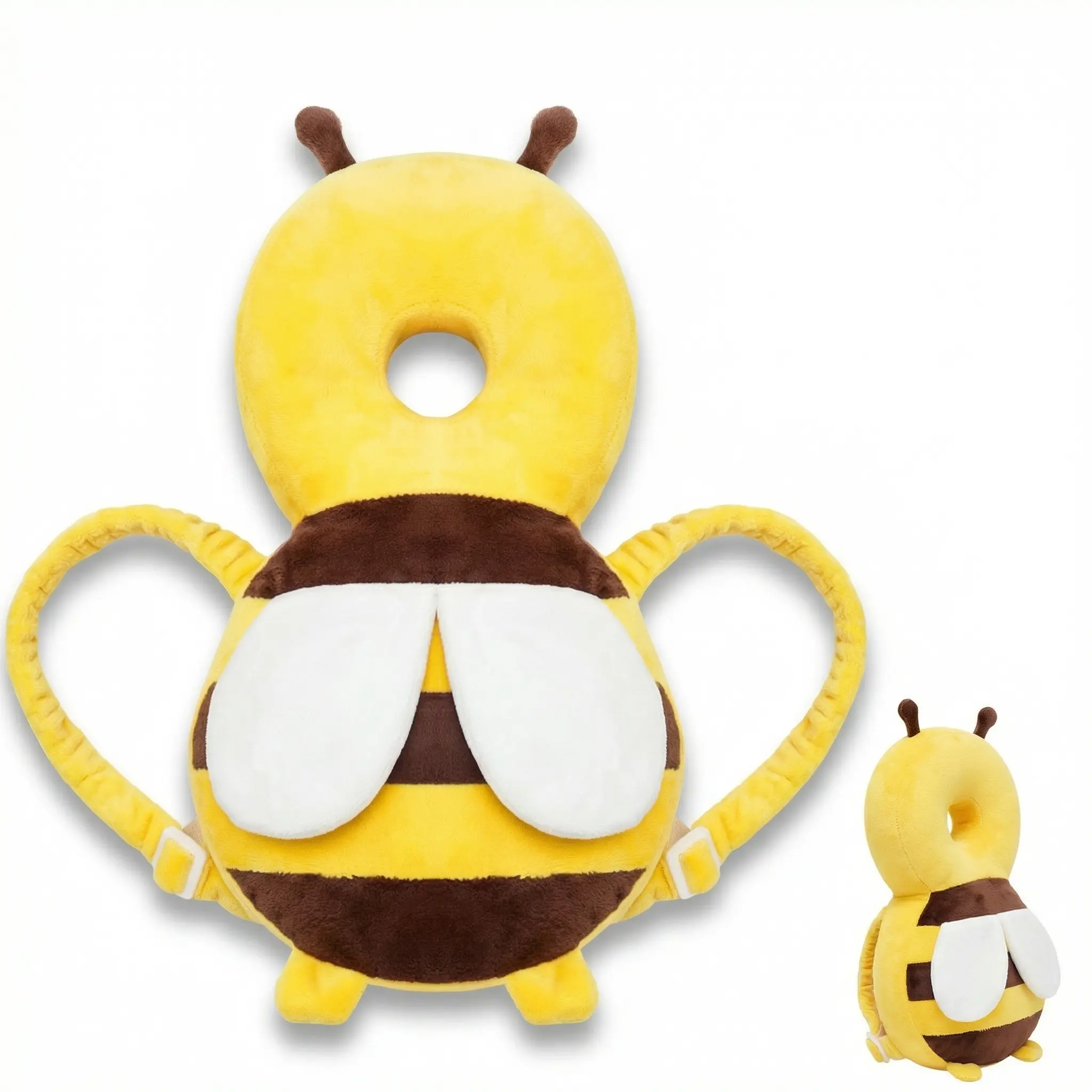 Cute Bee-Shaped Baby Head Protection Pillow — Breathable Head Cushion for Infants & Toddlers — An Essential for Babies on the Go-Breathable Safety Head Protective Pad, Compact Baby Walking Headrest Pillow, Newborn Baby Travel Essentials Dinosaur bag