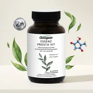 ESSENZ PROSTA VIT Natural Herbal Plant Vitamins Supplements for Men, Dietary Zinc & Vitamin B6 Capsules, Daily Supplemental Nutrition Support, Urinary Tract & Bladder Comfort, 60 Capsules