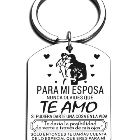 Personalized Letter Slogan Love Heart Tag Keychain for Women and Men, Stainless Steel Keyring, Trendy Versatile Accessory, Perfect Gift for Holidays and Special Occasions, Personalized Initial Tag