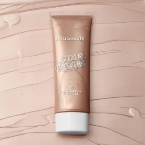 Kara Beauty Starbeam Illuminating Body Gel - Golden Shimmer Argan Oil Blend Lightweight Nourishing Moisturizer for Radiant Silky Skin Daily Use - Hydrating, Makeup