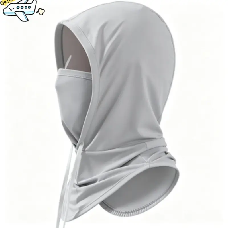 Elastic Ice Silk Cooling Balaclava - Synthetic Ice-Cold Fabric Body Cooling Hat, Breathable Anti-Sweat Full Face Neck Gaiter with Adjustable Drawstring for Cycling, Outdoor Activities, Elastic Balaclava