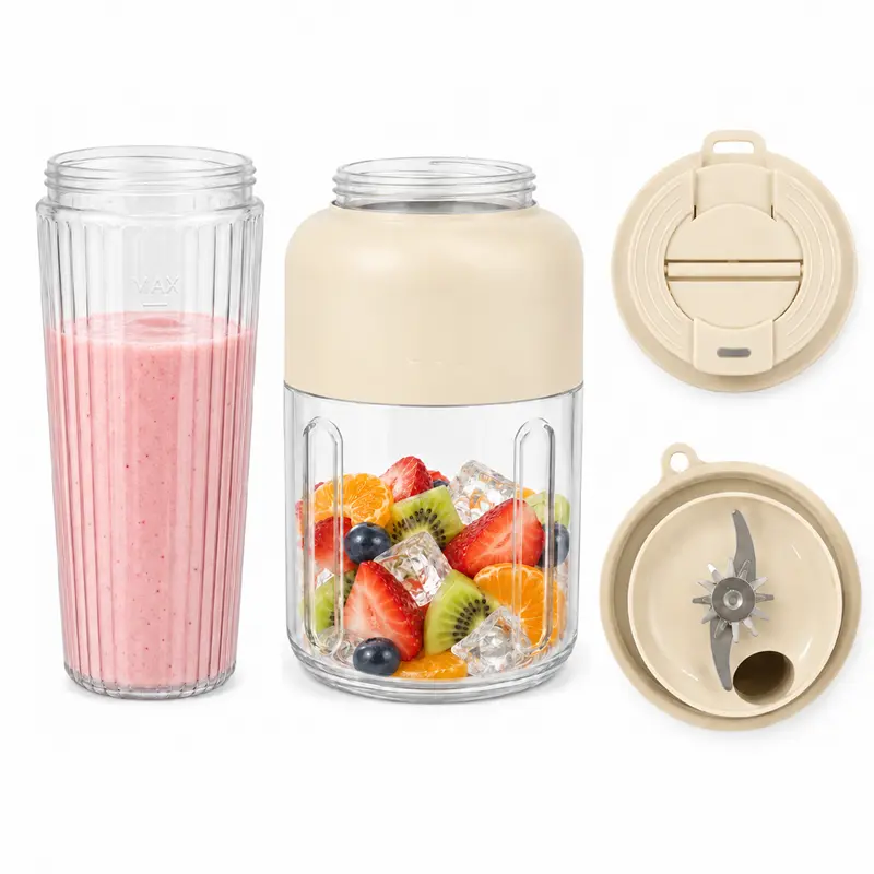 80W High-Power Cordless Blender, Portable Compact Mini Blender for Smoothies & Juice, BPA-Free USB Rechargeable Personality Blender, Blends Small Ice Cubes,20 oz Outdoor Cup, 1 or 2 Cup Options, Easy Clean, Juicers Machine