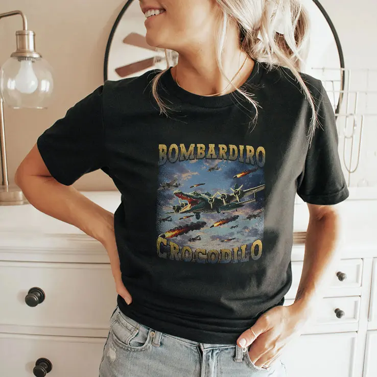 Bombardiro Crocodilo Crocodile Meme Funny Shirt